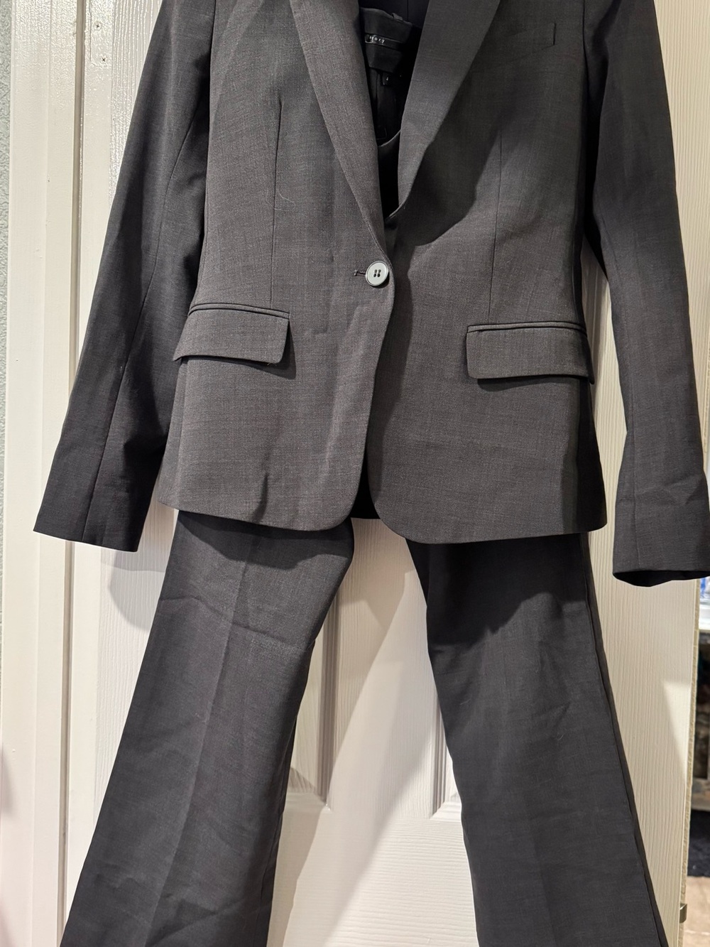 Theory Women's Dark Gray Two-Piece Suit - Blazer & Trousers